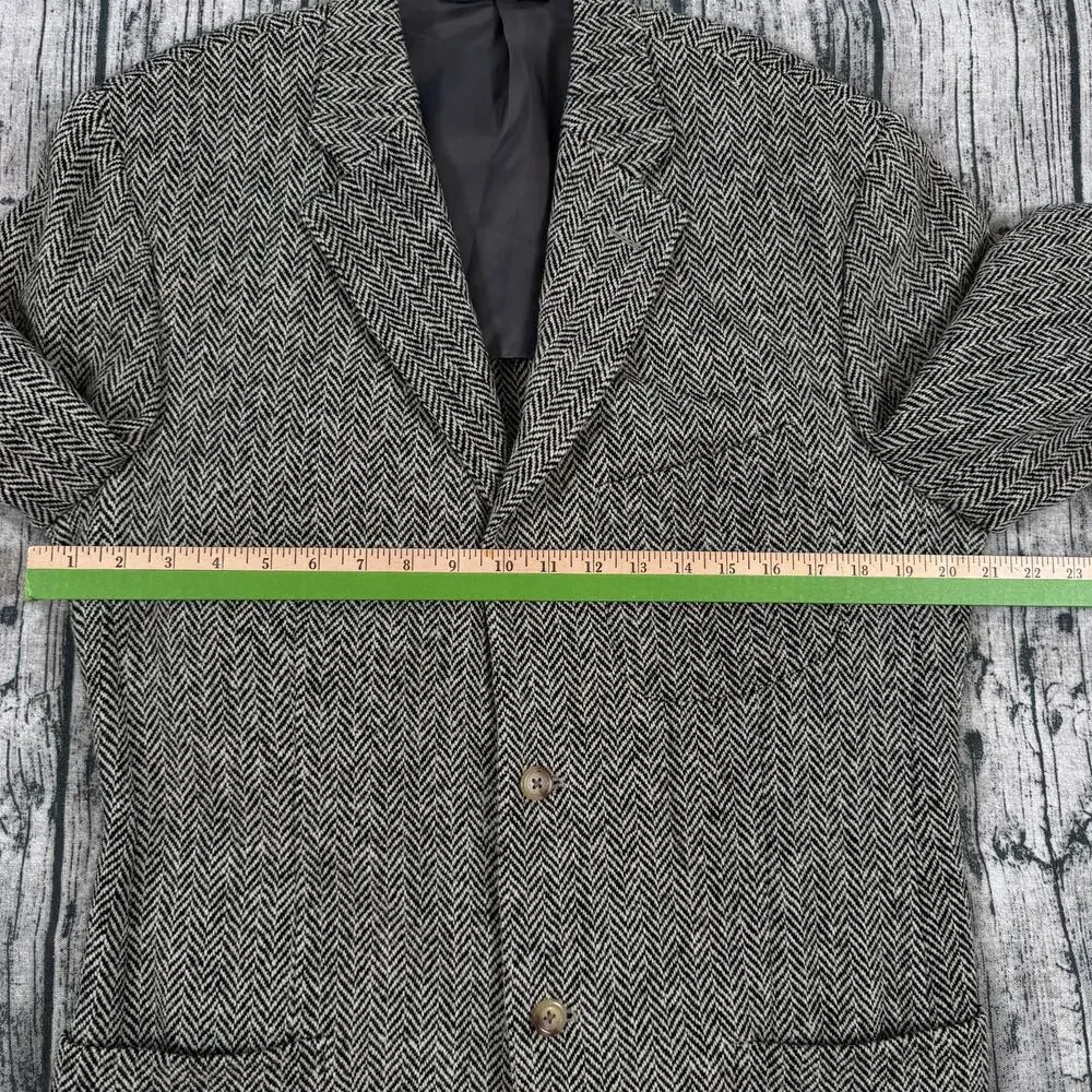 Polo Ralph Lauren Herringbone Wool Blazer Italy Blue Label 42 Brown